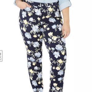 Charter Club Plus Size Print Straight-Leg Jeans.